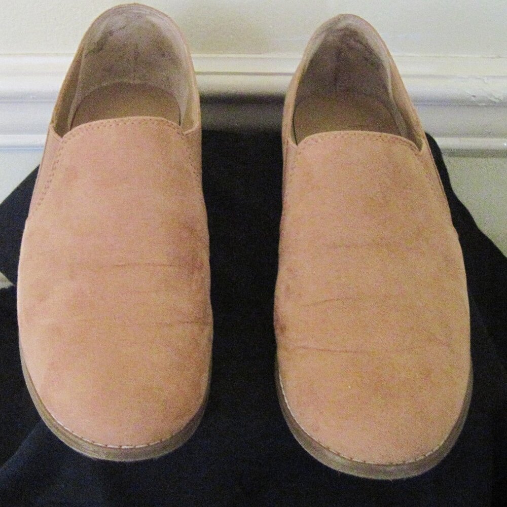 FRANCO SARTO~Womens Shoes Size 8M-Material Upper Fabric Brown Suede~Slip On-